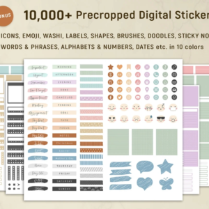 10000+ High-Quality Precropped Digital Stickers