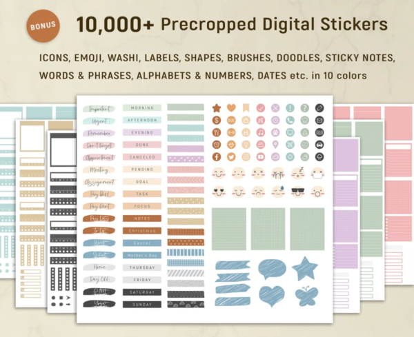 10000+ High-Quality Precropped Digital Stickers